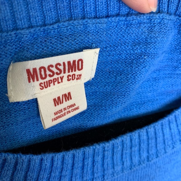 Mossimo blue sweater with orange rugby stripes - Picture 3 of 3